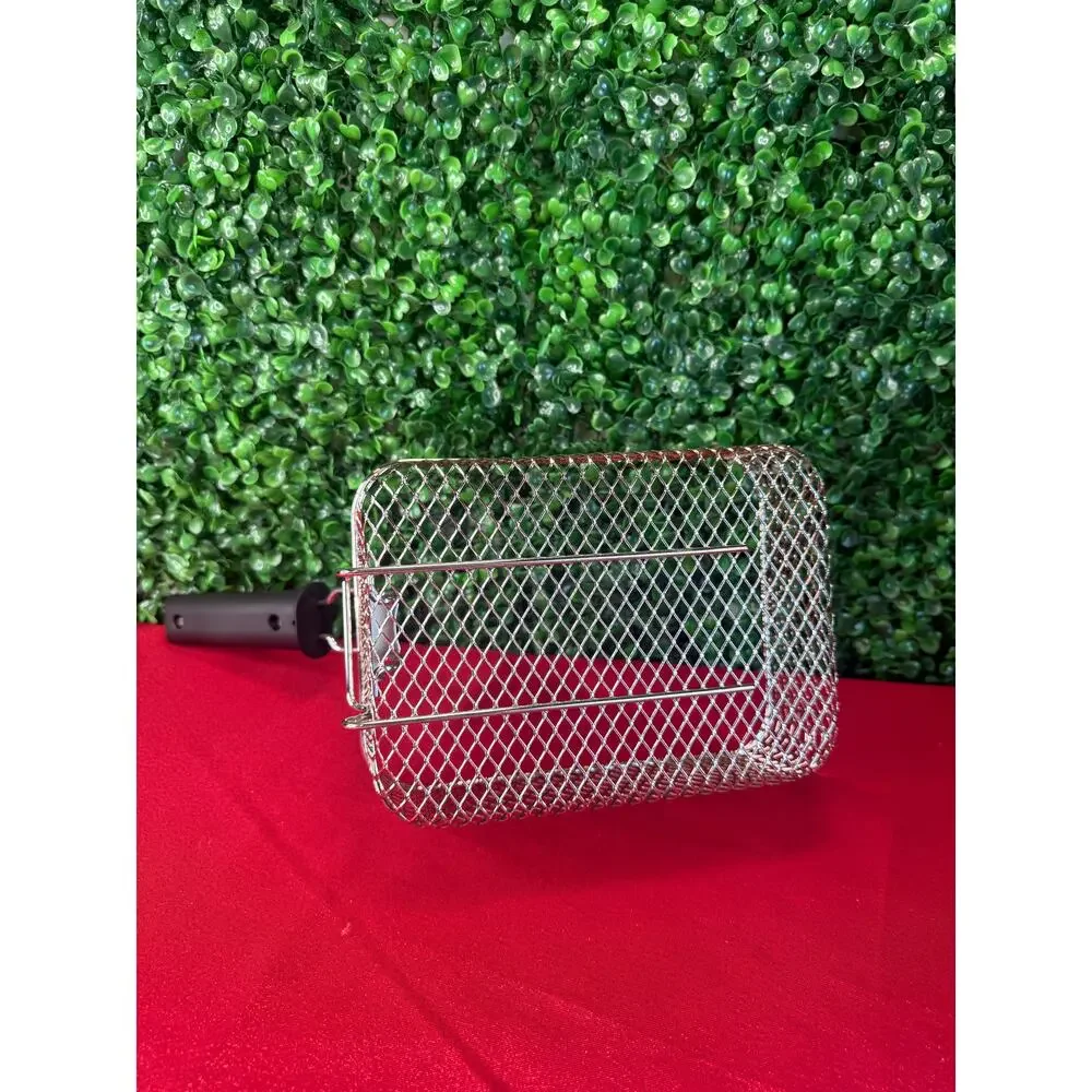 New T-Fal Mini Fryer Replacement Basket Stainless Steel Wire Mesh Long Handle